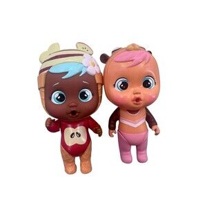 (2) IMC Cry Babies Magic Tears 5" Dolls Pom And Aura Fast Shipping